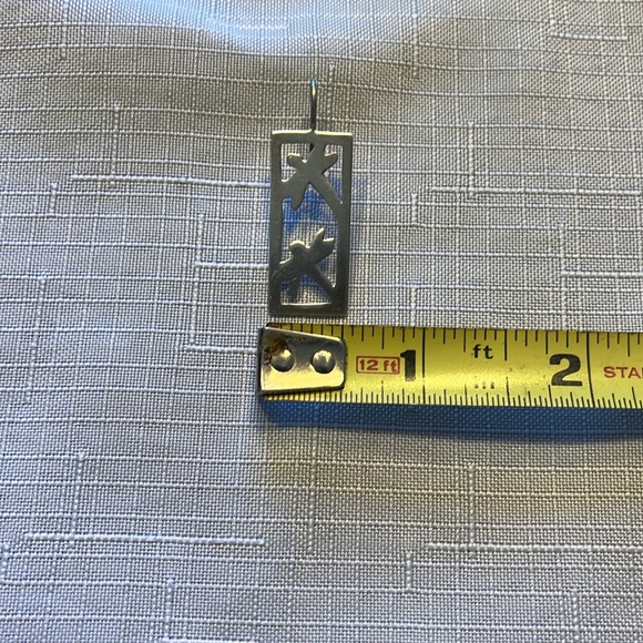 Vintage 925  Sterling Silver Plated ‘Marked’ Dragon Fly. pendant And Earrings - Picture 9 of 9